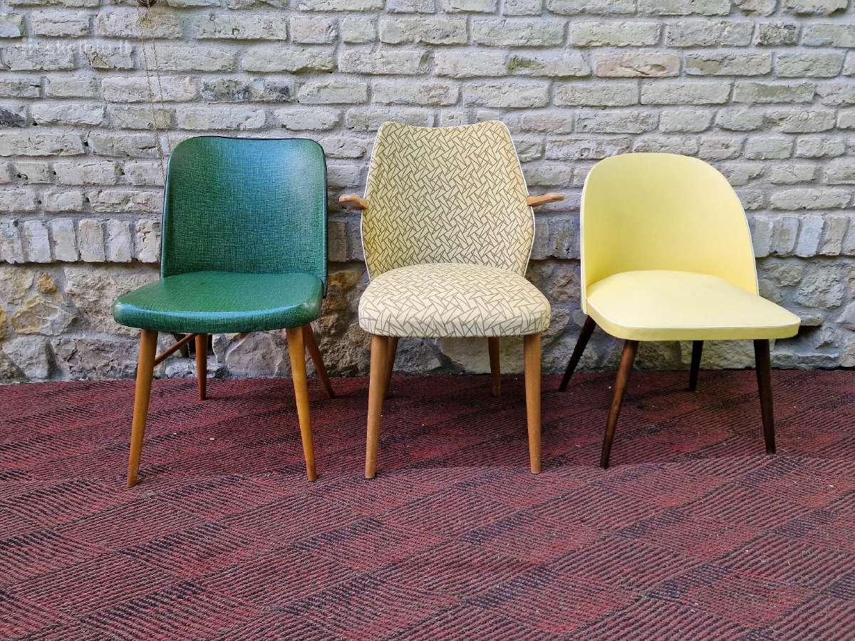 Vintažinės mid century kėdės - nuotraukos Nr. 2