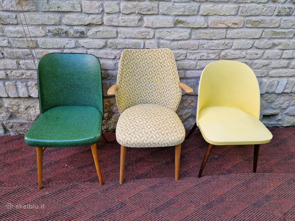 Vintažinės mid century kėdės - nuotraukos Nr. 5