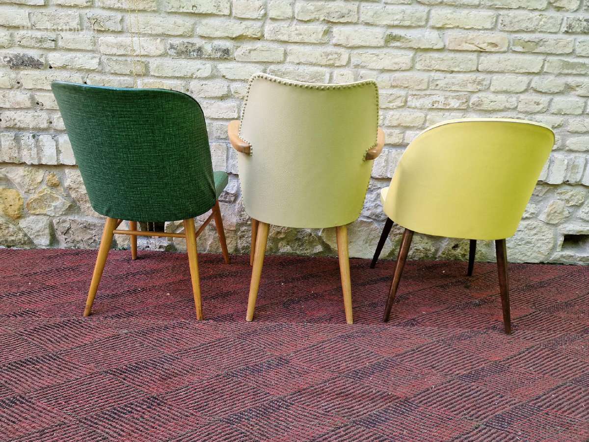 Vintažinės mid century kėdės - nuotraukos Nr. 7