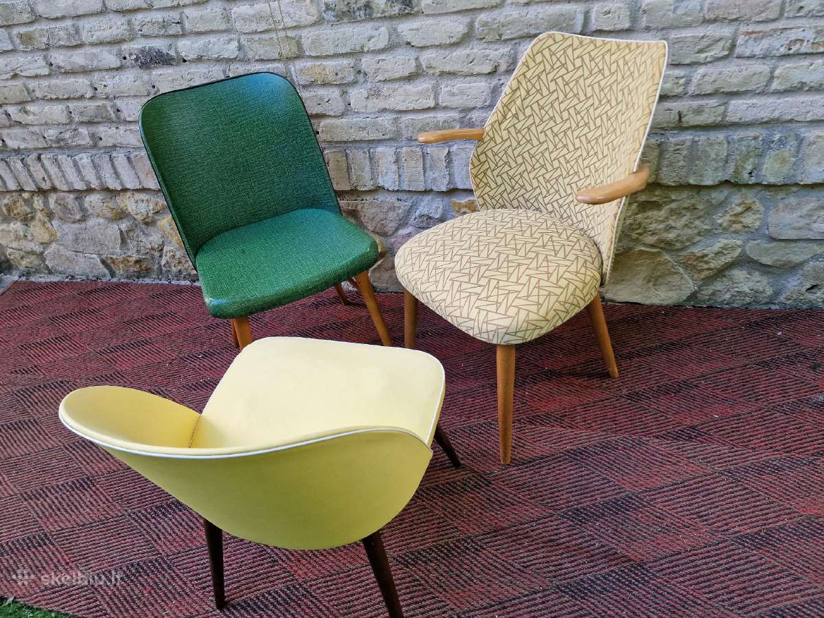 Vintažinės mid century kėdės - nuotraukos Nr. 11