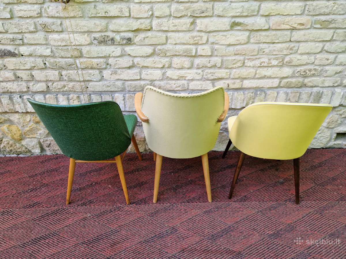 Vintažinės mid century kėdės - nuotraukos Nr. 12