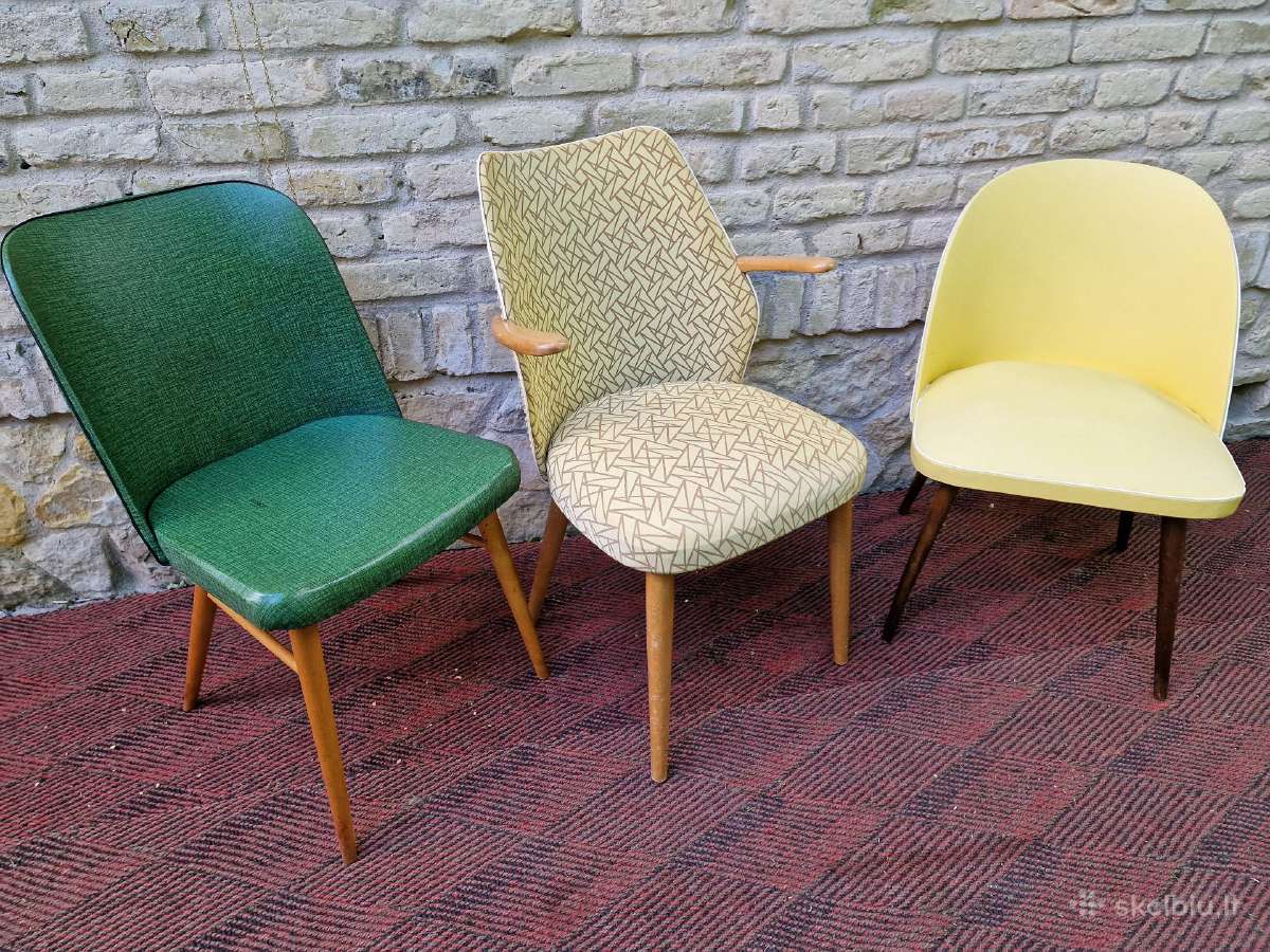 Vintažinės mid century kėdės - nuotraukos Nr. 14