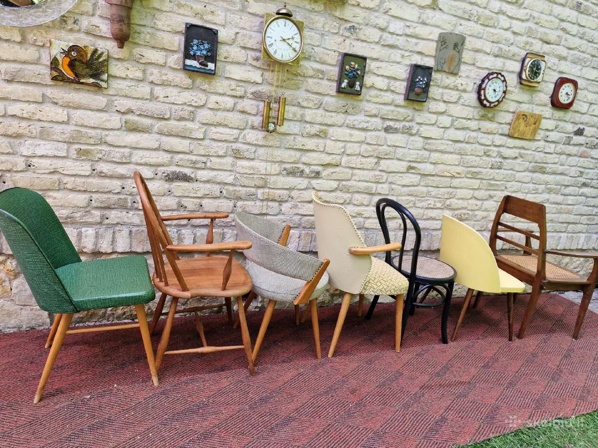 Vintažinės mid century kėdės - nuotraukos Nr. 3