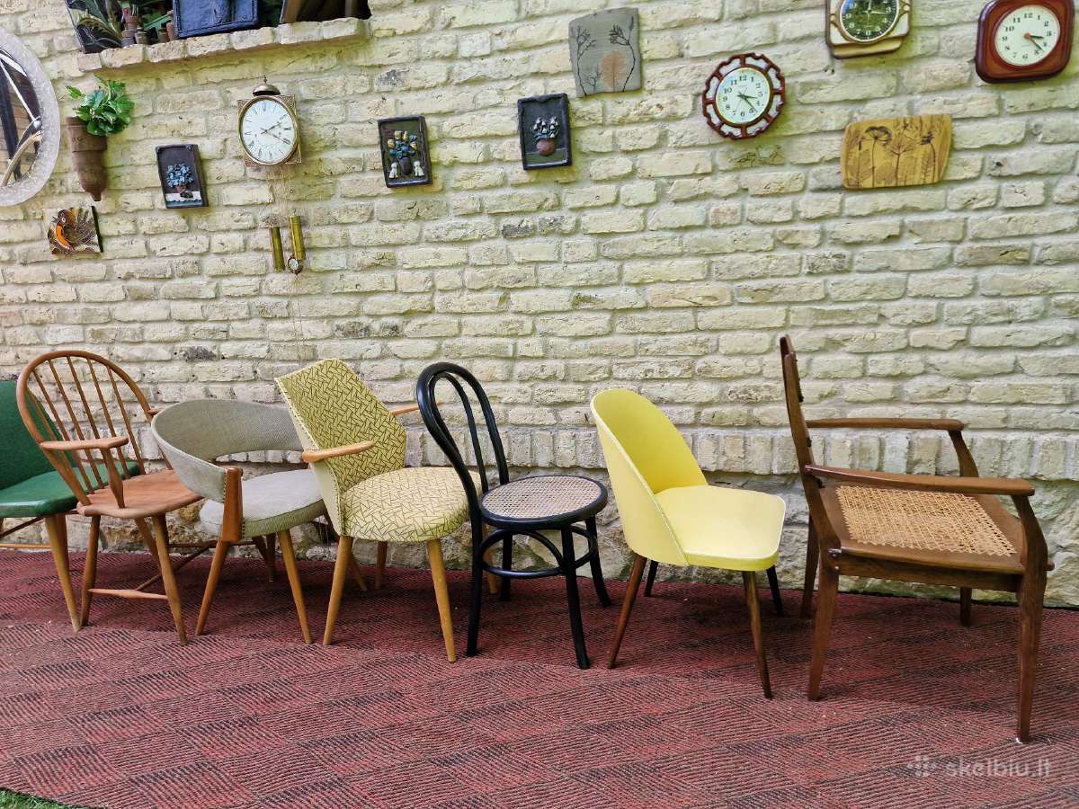Vintažinės mid century kėdės