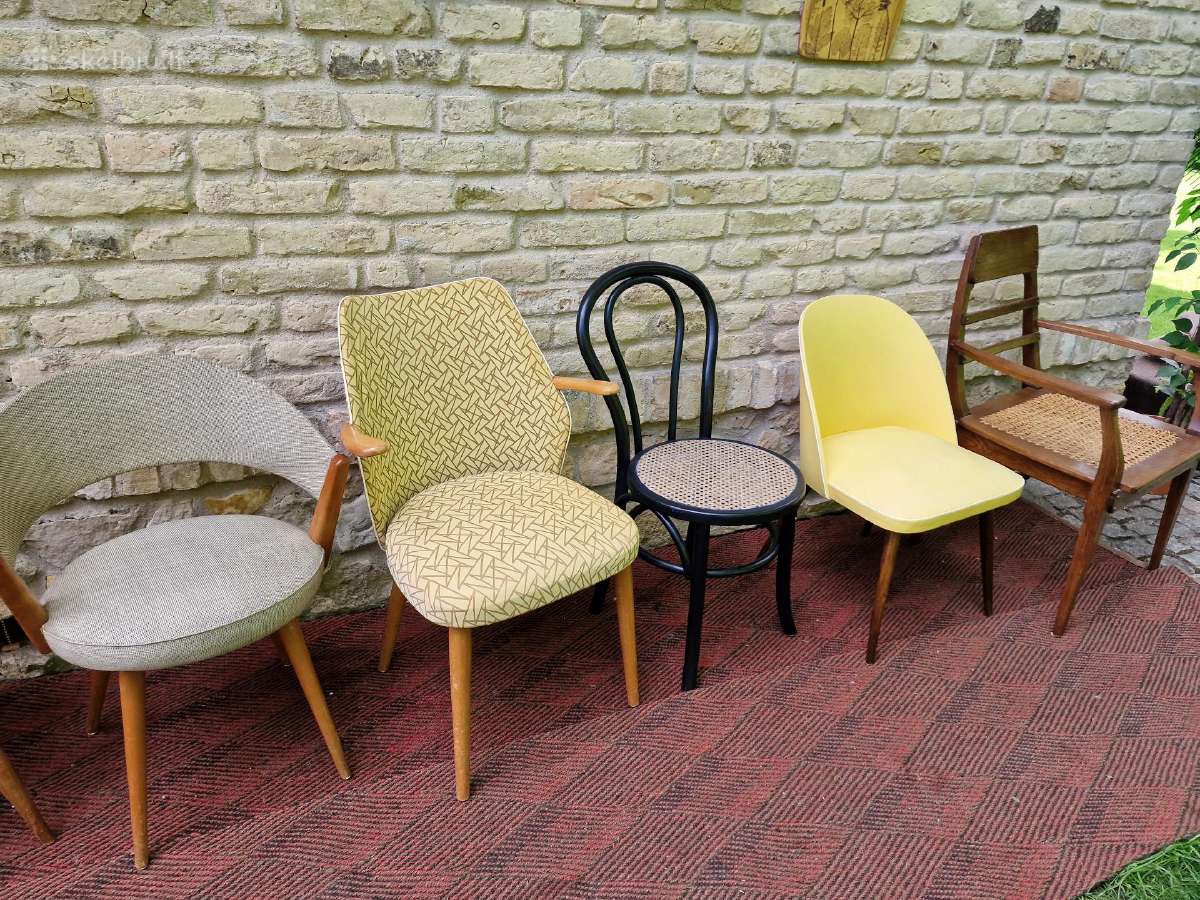 Vintažinės mid century kėdės - nuotraukos Nr. 13