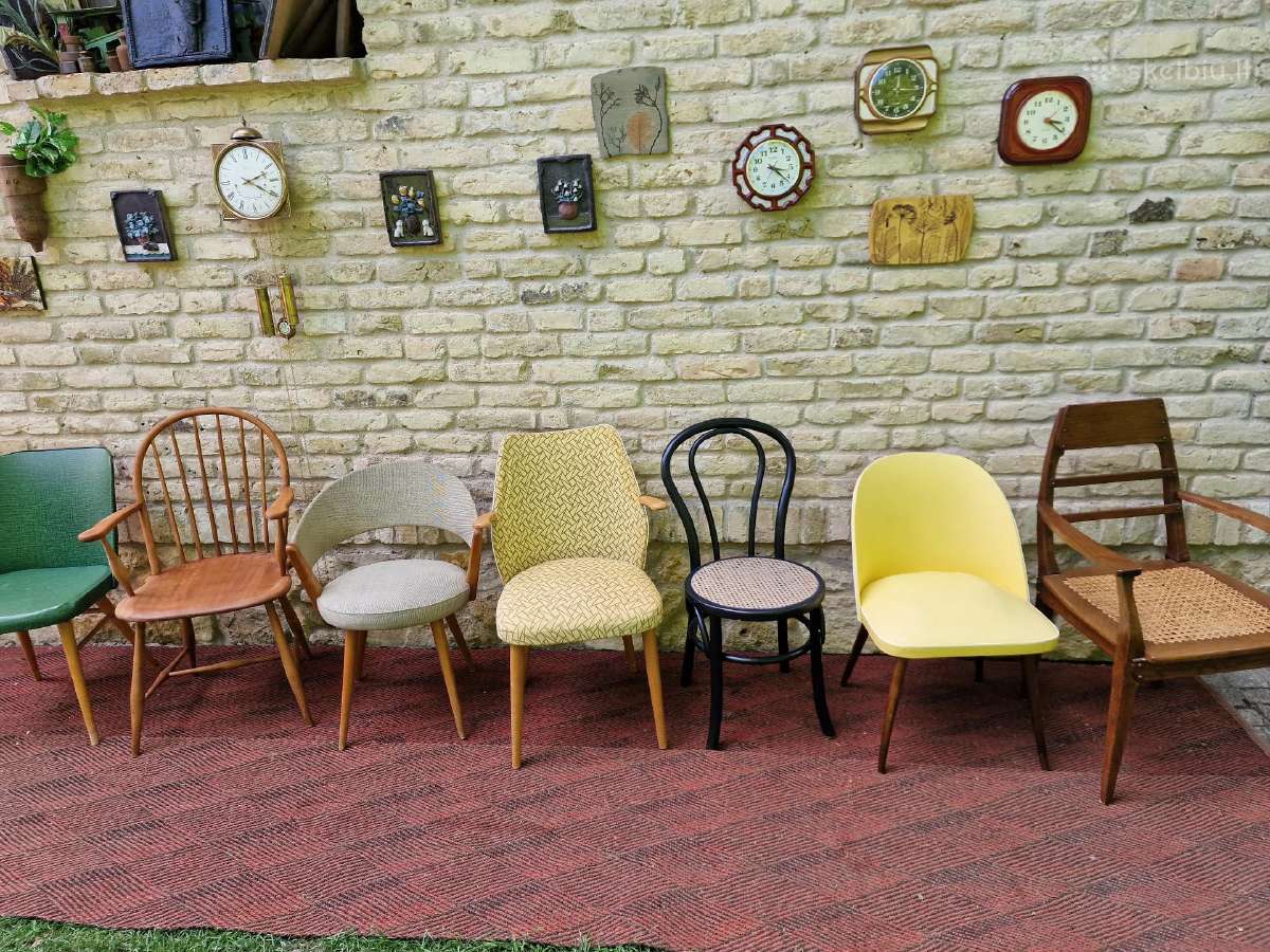 Vintažinės mid century kėdės - nuotraukos Nr. 16