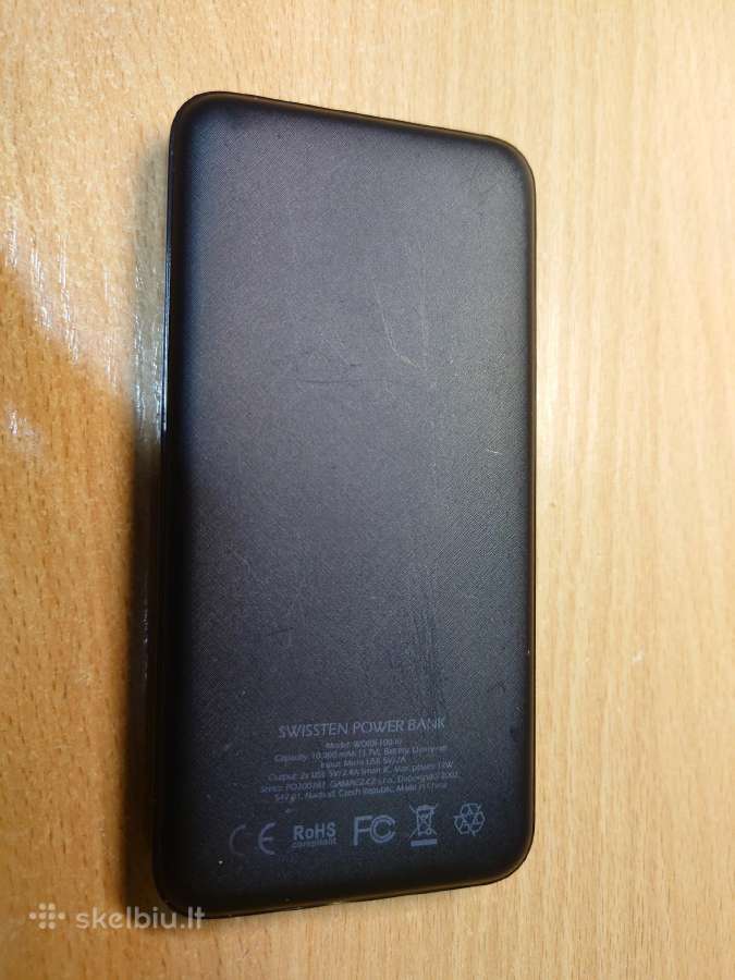 Swissten 10000mah 10k power bank išorinė baterija - nuotraukos Nr. 2