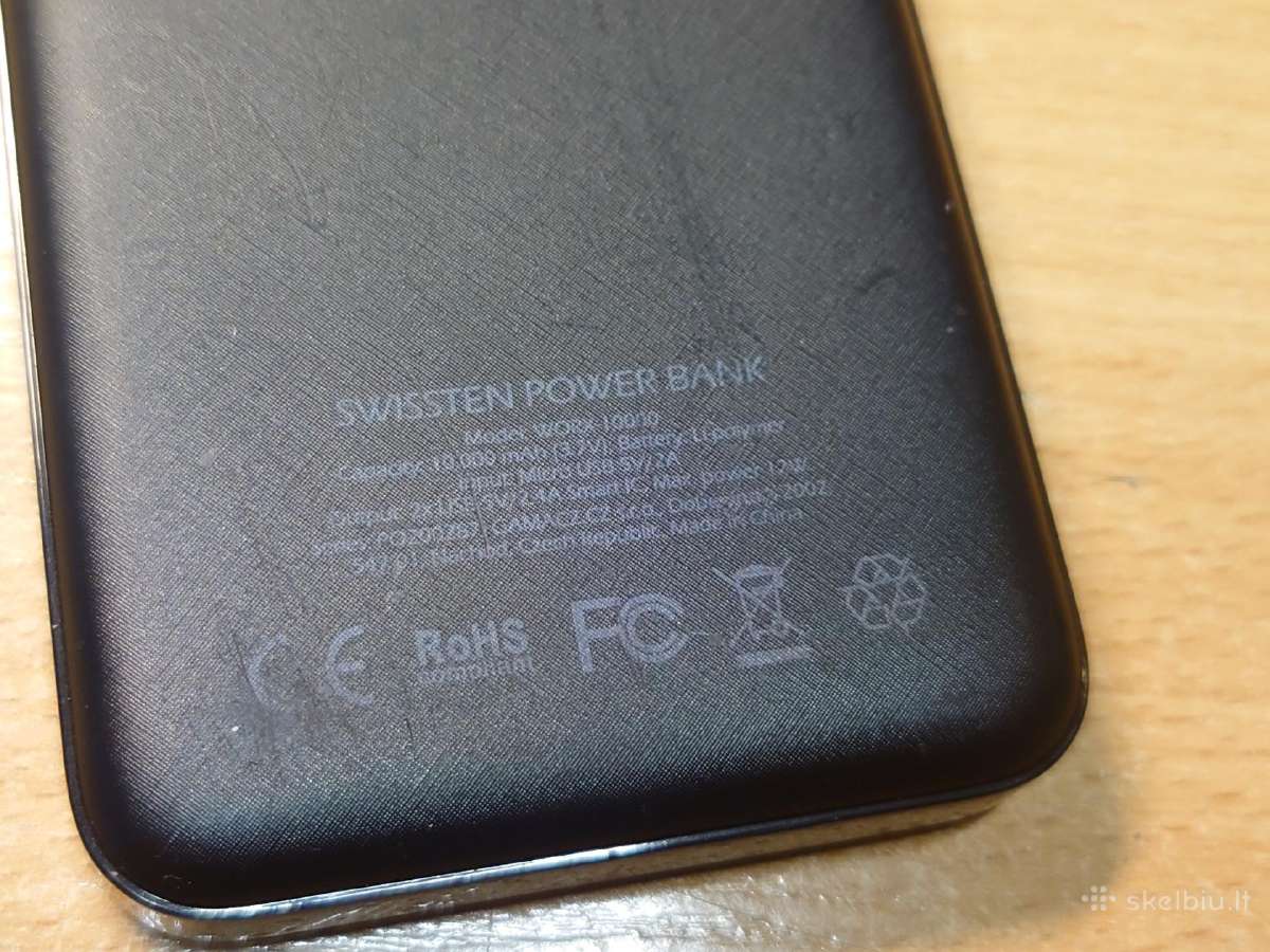 Swissten 10000mah 10k power bank išorinė baterija - nuotraukos Nr. 3