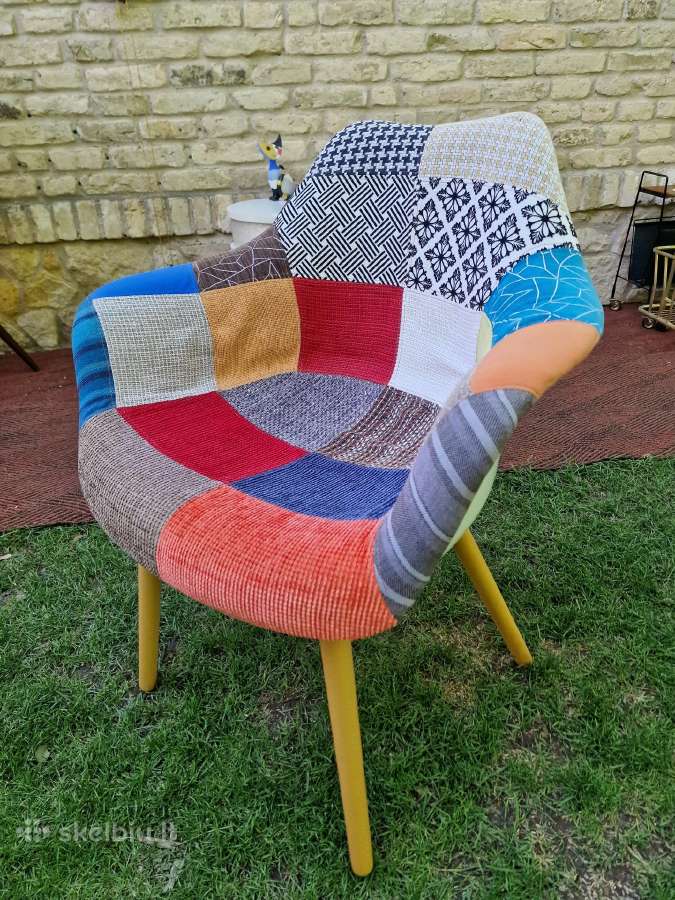 Vintažinės "Patchwork " stiliaus kėdės/krėslai