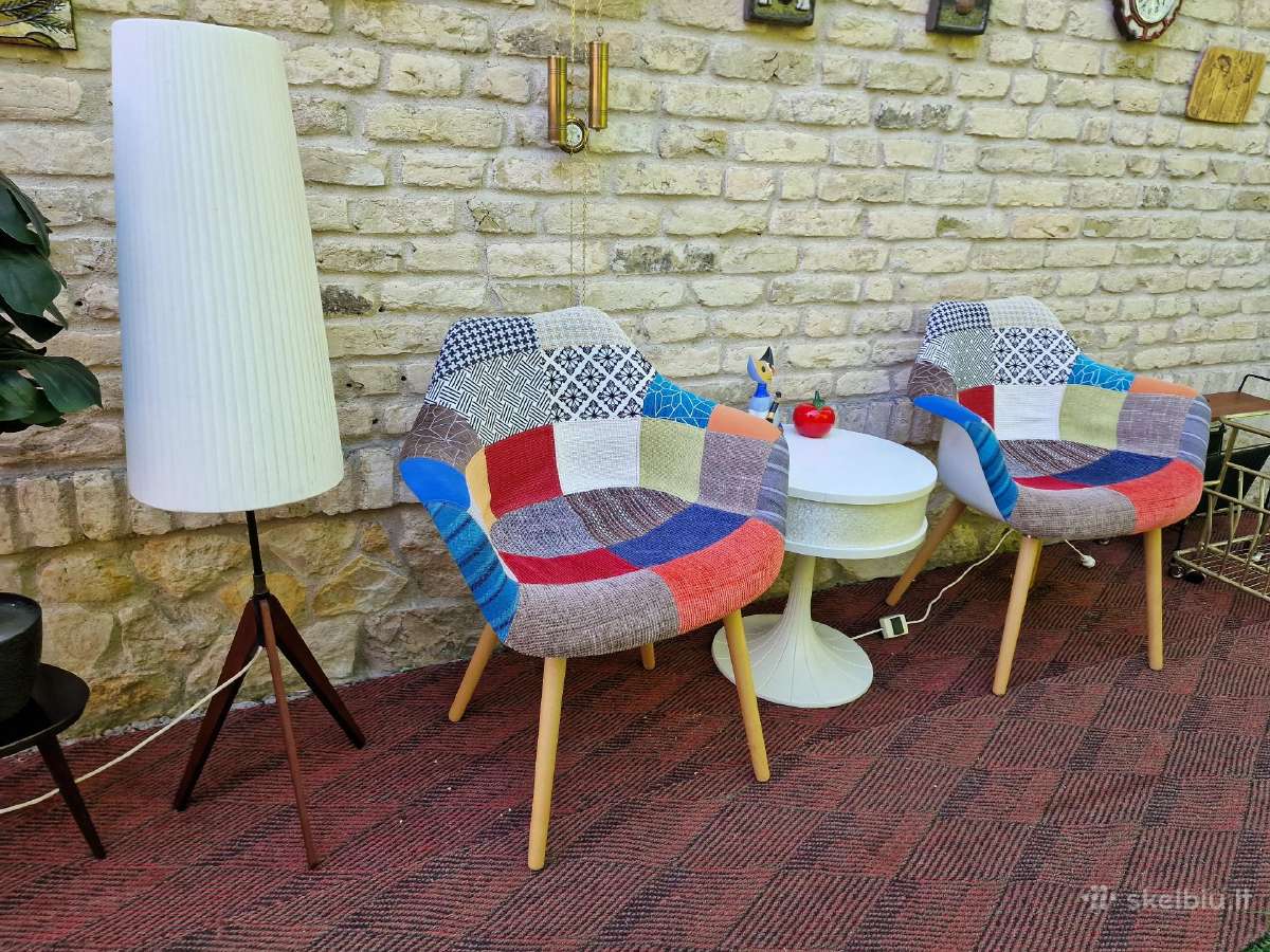Vintažinės "Patchwork " stiliaus kėdės/krėslai - nuotraukos Nr. 6