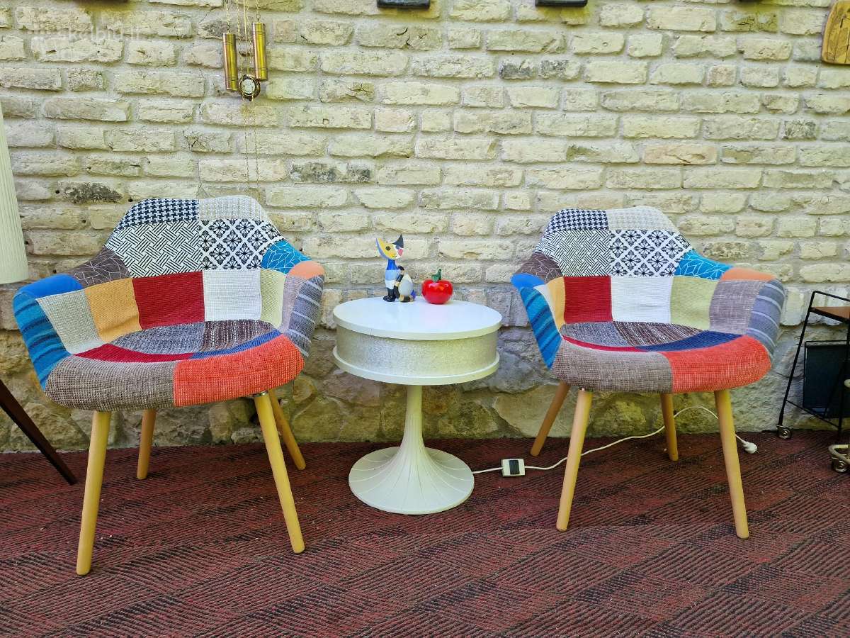 Vintažinės "Patchwork " stiliaus kėdės/krėslai - nuotraukos Nr. 7