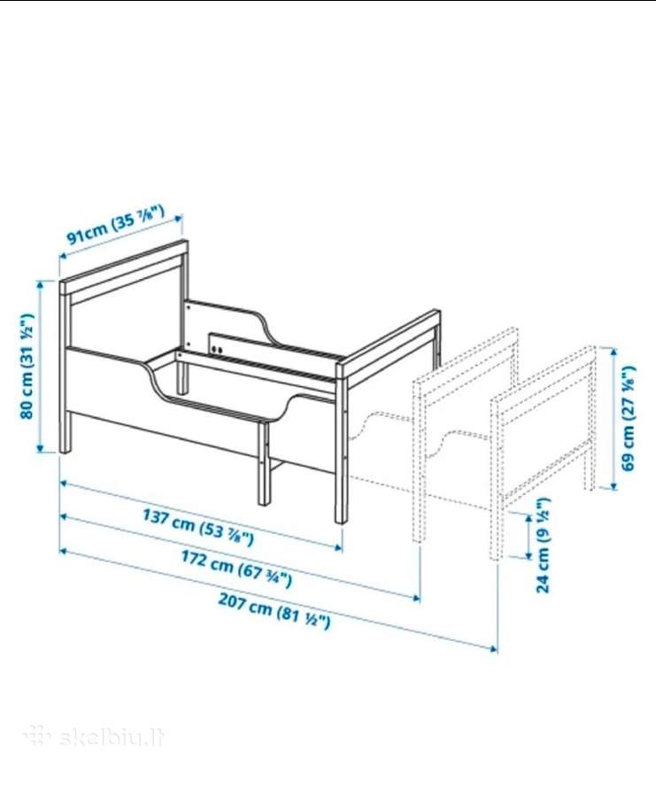 Ikea vaikiška lova - nuotraukos Nr. 3