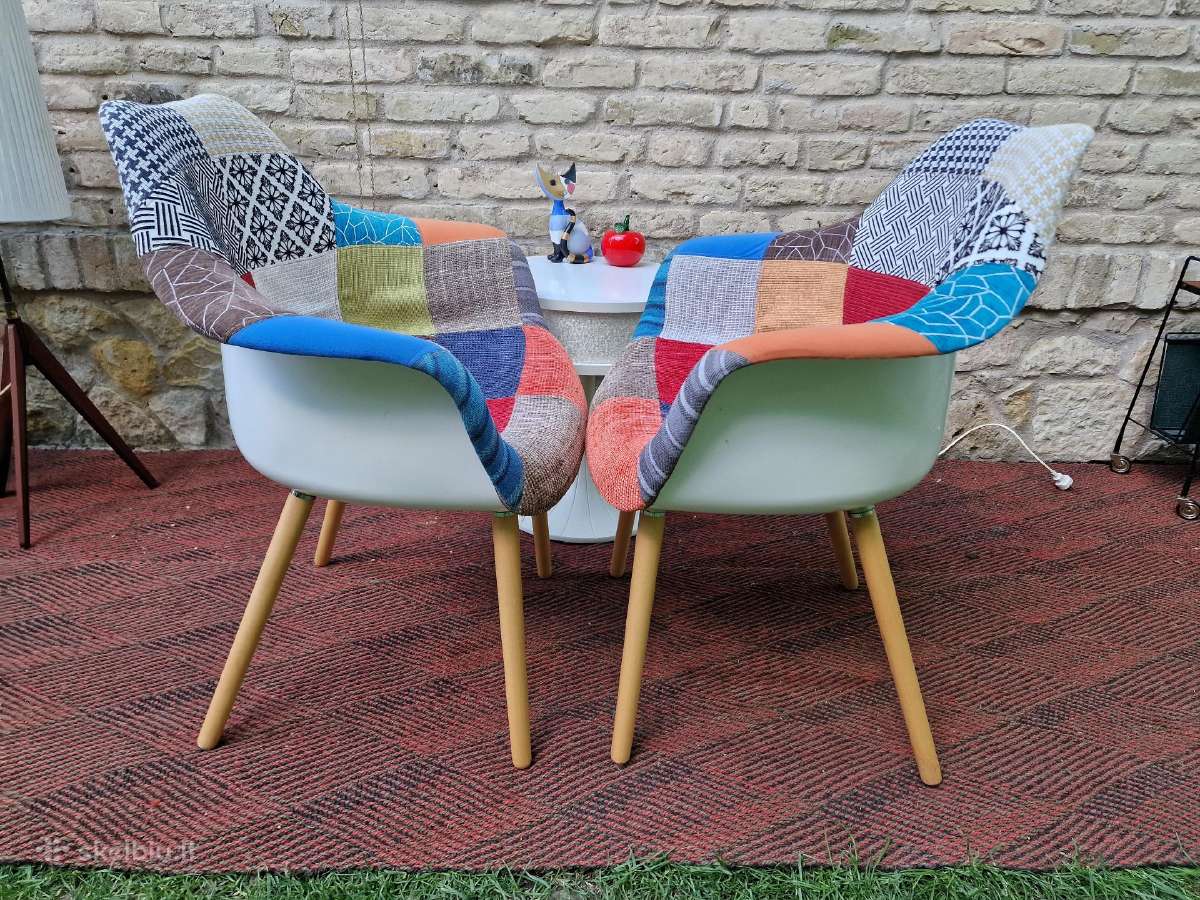 Vintažinės "Patchwork " stiliaus kėdės/krėslai - nuotraukos Nr. 14
