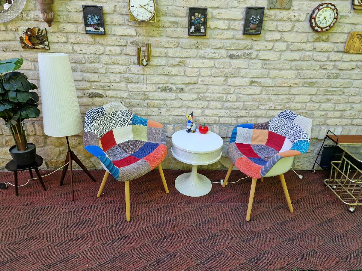Vintažinės "Patchwork " stiliaus kėdės/krėslai - nuotraukos Nr. 15