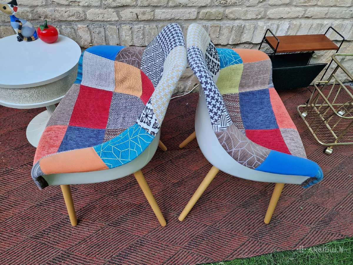 Vintažinės "Patchwork " stiliaus kėdės/krėslai - nuotraukos Nr. 17