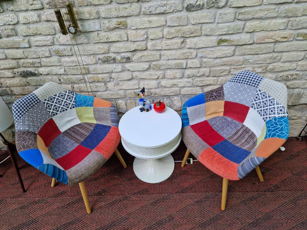 Vintažinės "Patchwork " stiliaus kėdės/krėslai - nuotraukos Nr. 18