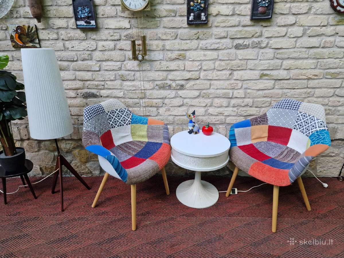 Vintažinės "Patchwork " stiliaus kėdės/krėslai - nuotraukos Nr. 24