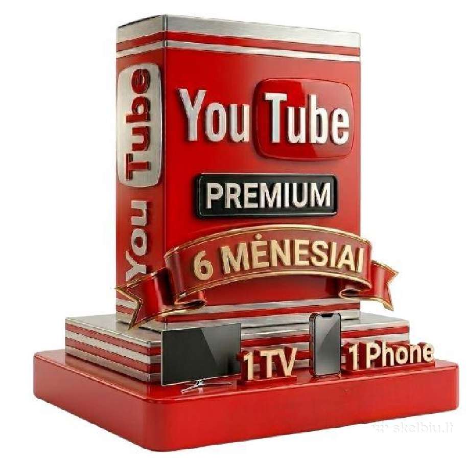 Youtube Premium – 6 Mėnesiai 2 įrenginiai