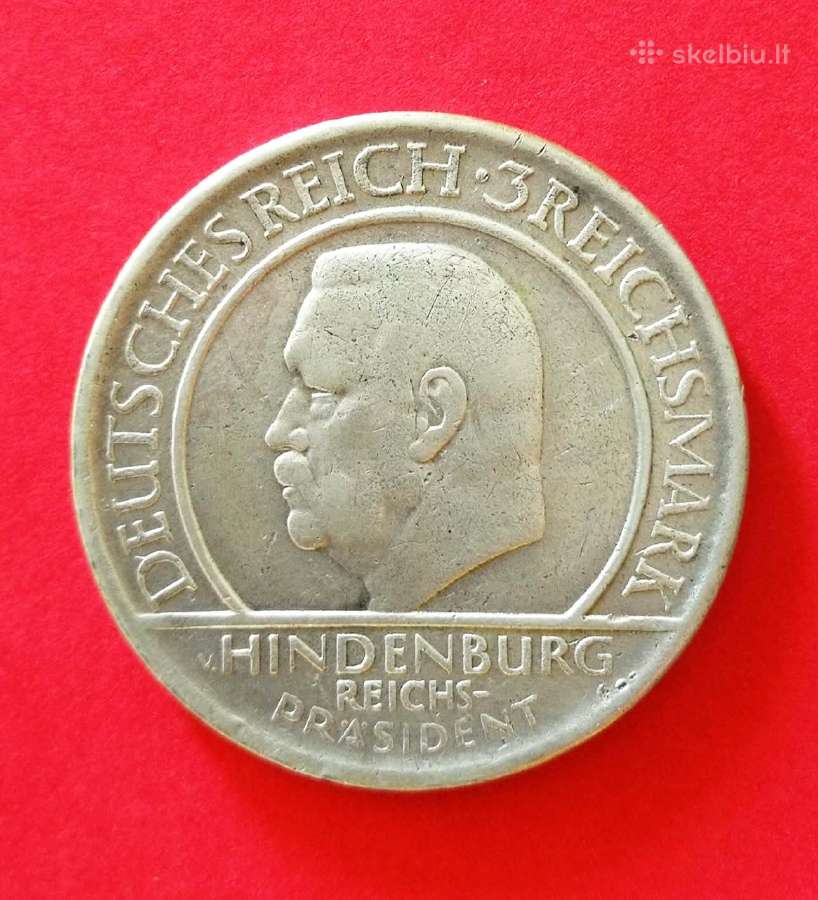 3 reichsmarkės 1929