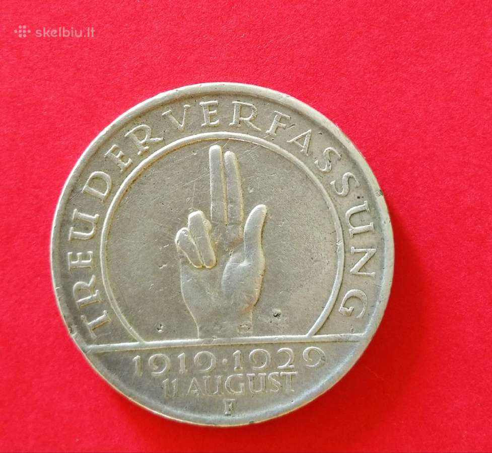 3 reichsmarkės 1929 - nuotraukos Nr. 2