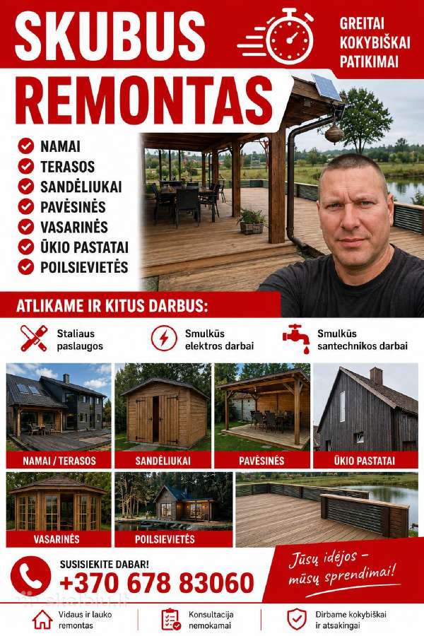 Statau, remontuoju.