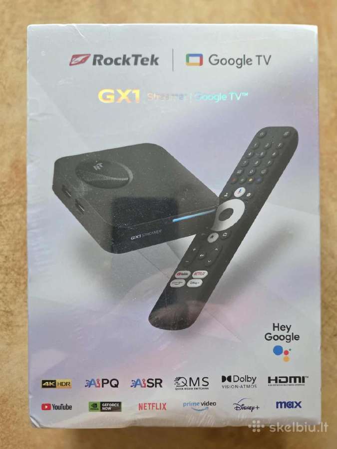 Rocktek Gx1 Uhd Google TV priedėlis