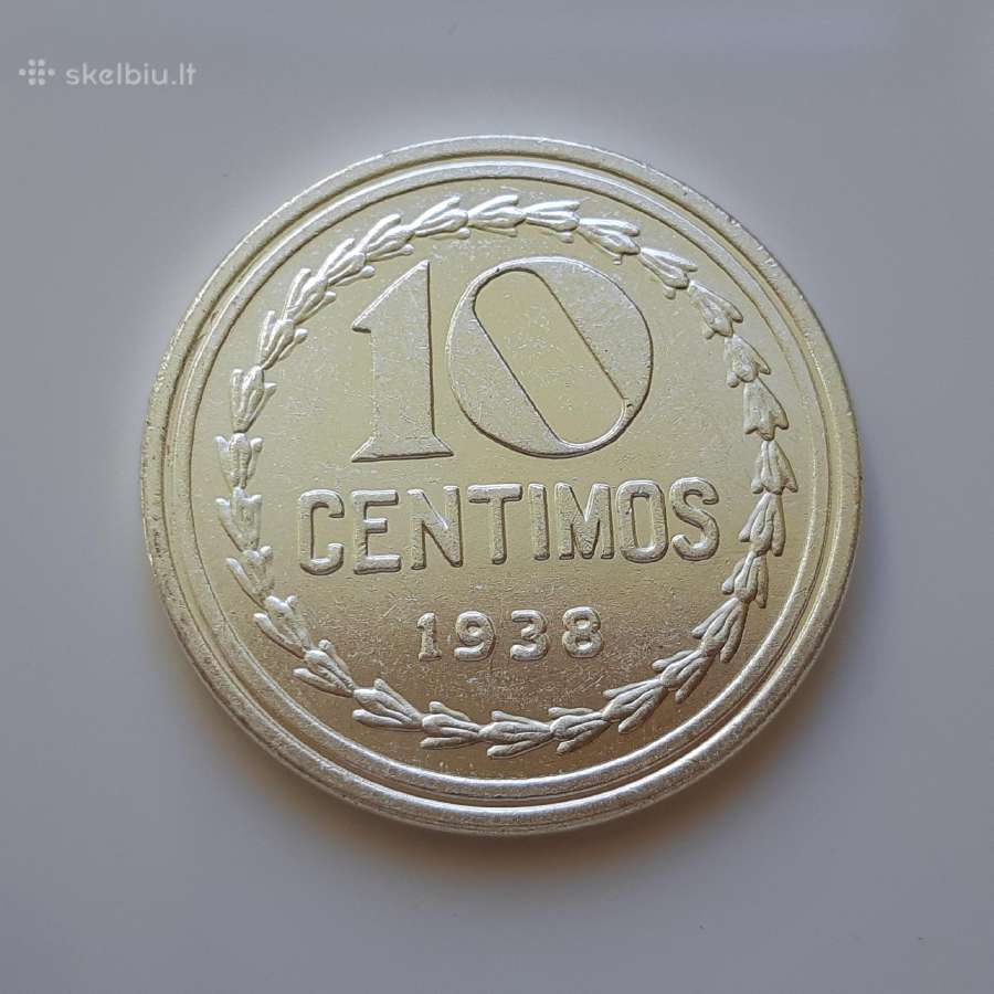 Ispanija 10 sentimų 1938