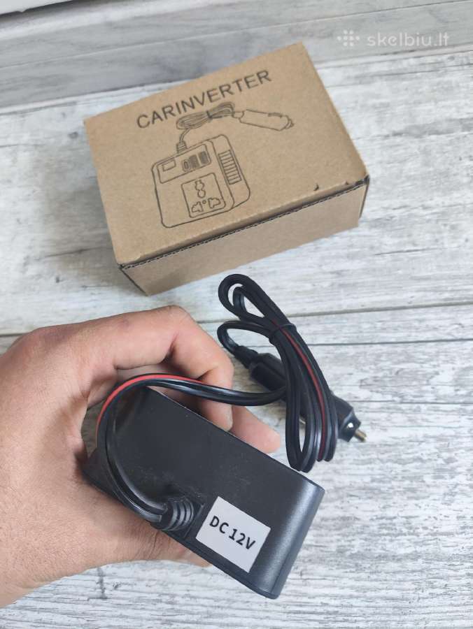 12v į 220v inverteris įtampos keitiklis 150w +Usb - nuotraukos Nr. 3