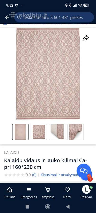 Kalaidu vidaus ir lauko kilimai Capri 160*230 cm - nuotraukos Nr. 2