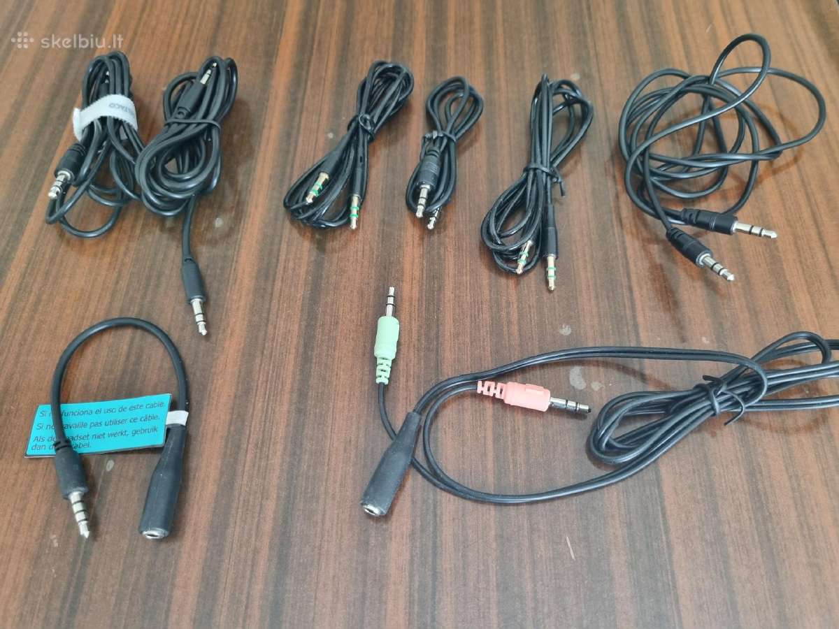 Garso kabeliai ir adapteriai