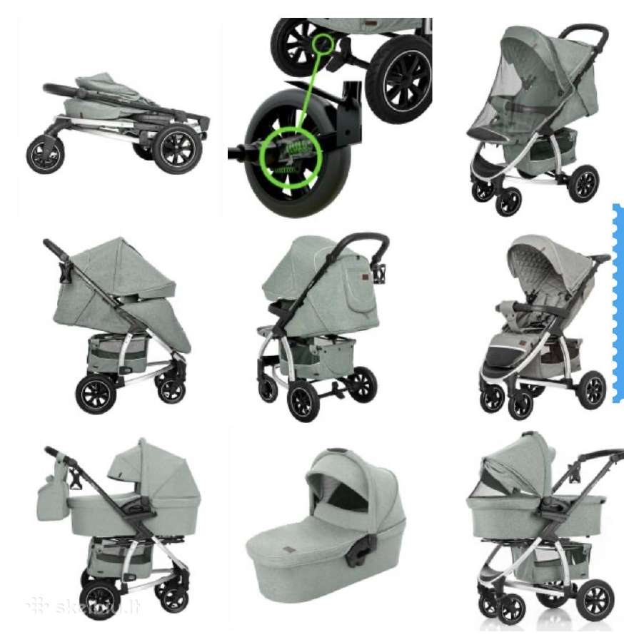 Vaikiškas vežimėlis Carrellovista Air 2 in1 Olive - nuotraukos Nr. 5