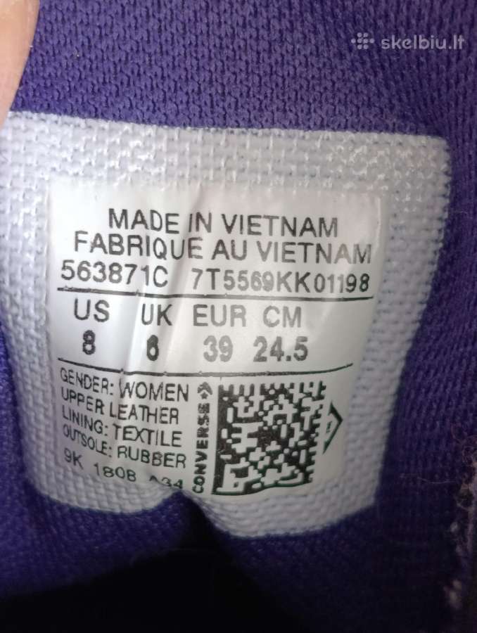 Converse 39 dydžio vidpadis 24.5 cm - nuotraukos Nr. 7