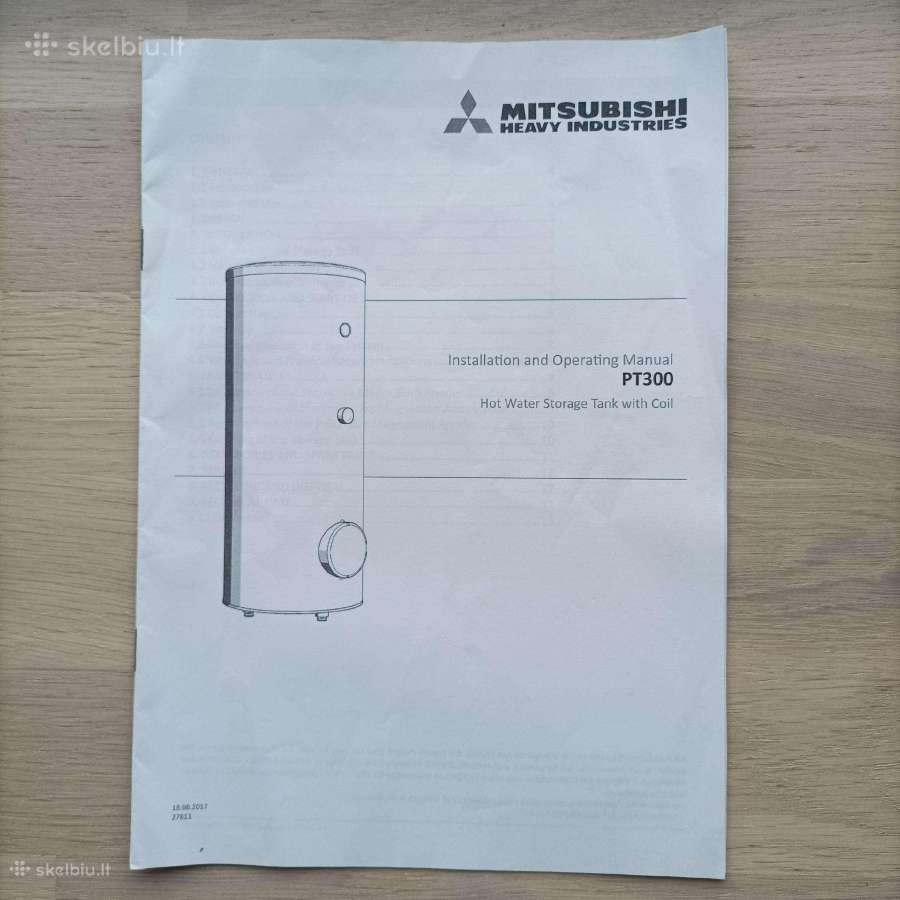 Karšto vandens šildytuvas Mitsubishi Pt300 - nuotraukos Nr. 3