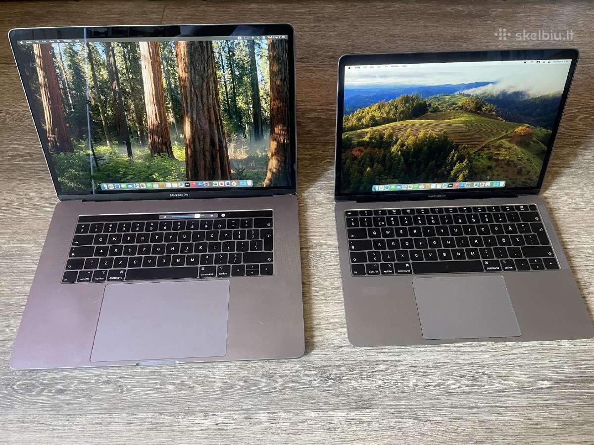 Apple MacBook Pro 15 ir MacBook Air 13 2019m.