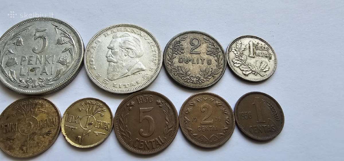 Lietuvos tarpukario monetu pilnas komplektas - nuotraukos Nr. 3