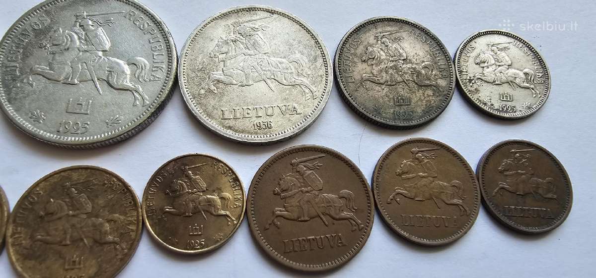 Lietuvos tarpukario monetu pilnas komplektas - nuotraukos Nr. 6