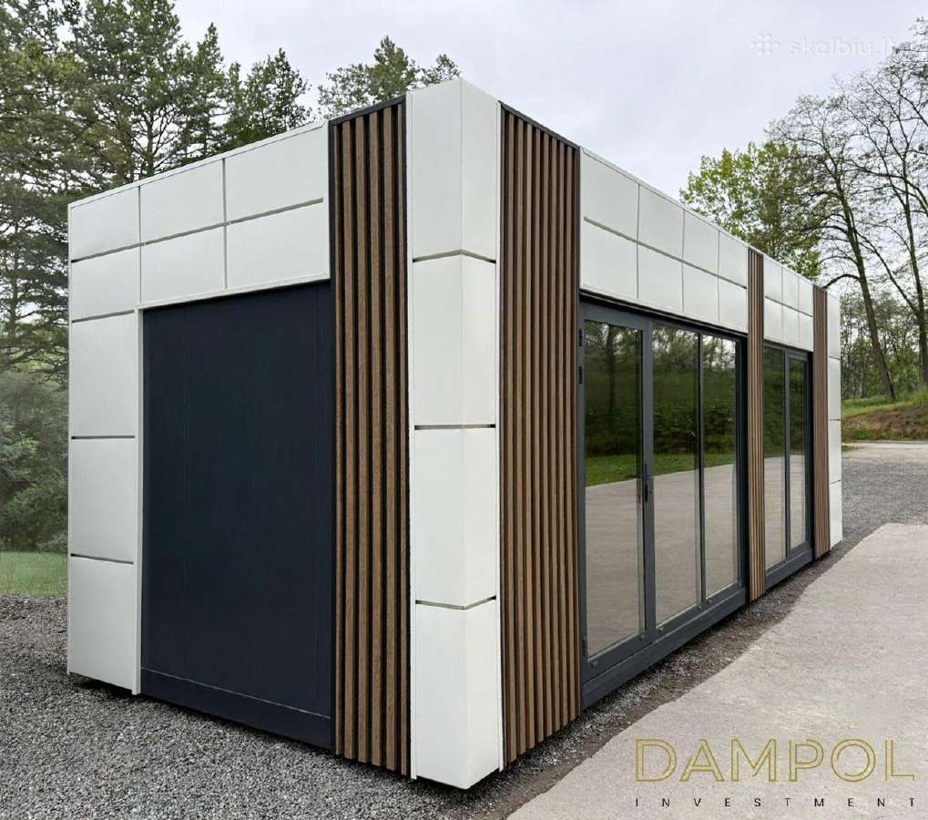 Modernus biuro modulis 8x3 m Dideli vitrininiai - nuotraukos Nr. 3
