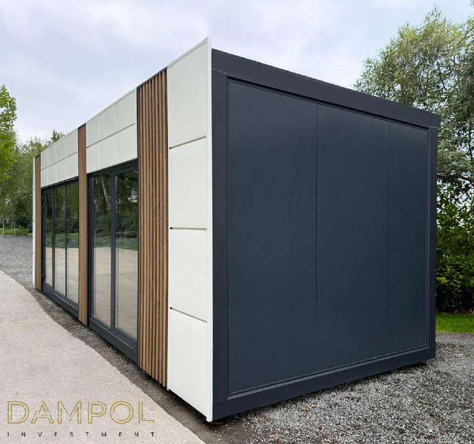 Modernus biuro modulis 8x3 m Dideli vitrininiai - nuotraukos Nr. 4