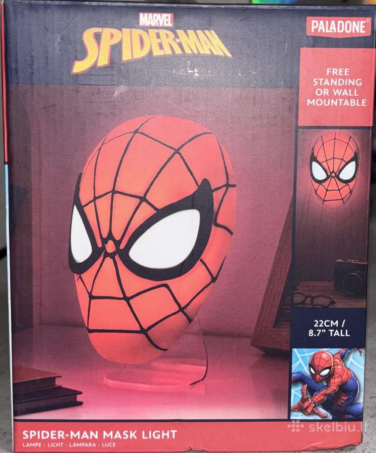 Spider-man kaukės šviestuvas