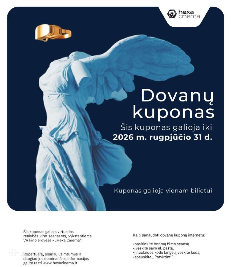 Bilietas į Hexa Cinema- virtualios realybės patirt