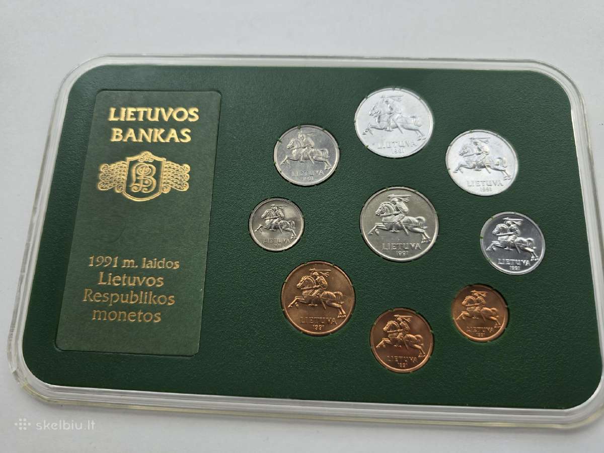 1991m monetų bankinis rinkinys unc - nuotraukos Nr. 2