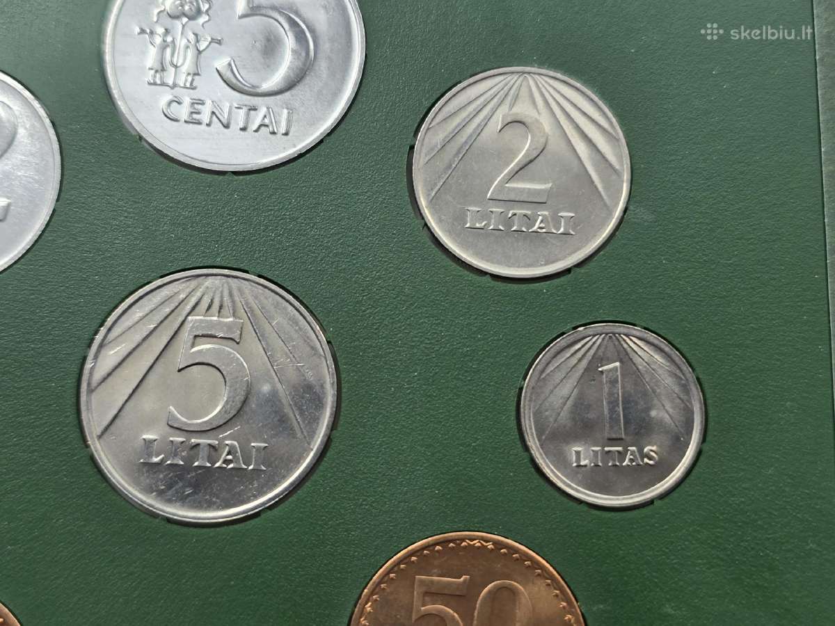 1991m monetų bankinis rinkinys unc - nuotraukos Nr. 3