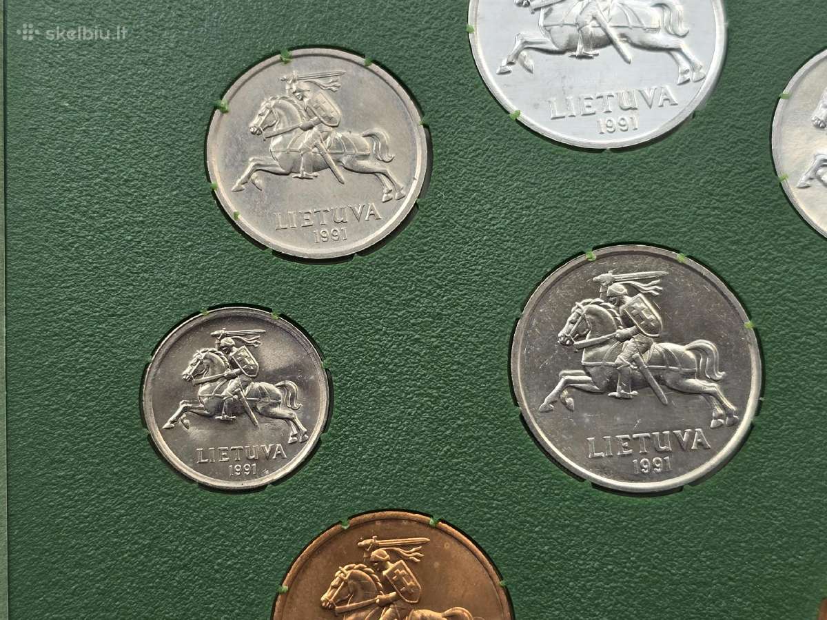 1991m monetų bankinis rinkinys unc - nuotraukos Nr. 4