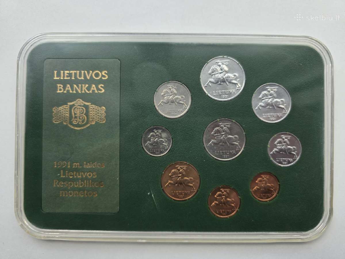 1991m monetų bankinis rinkinys unc - nuotraukos Nr. 5