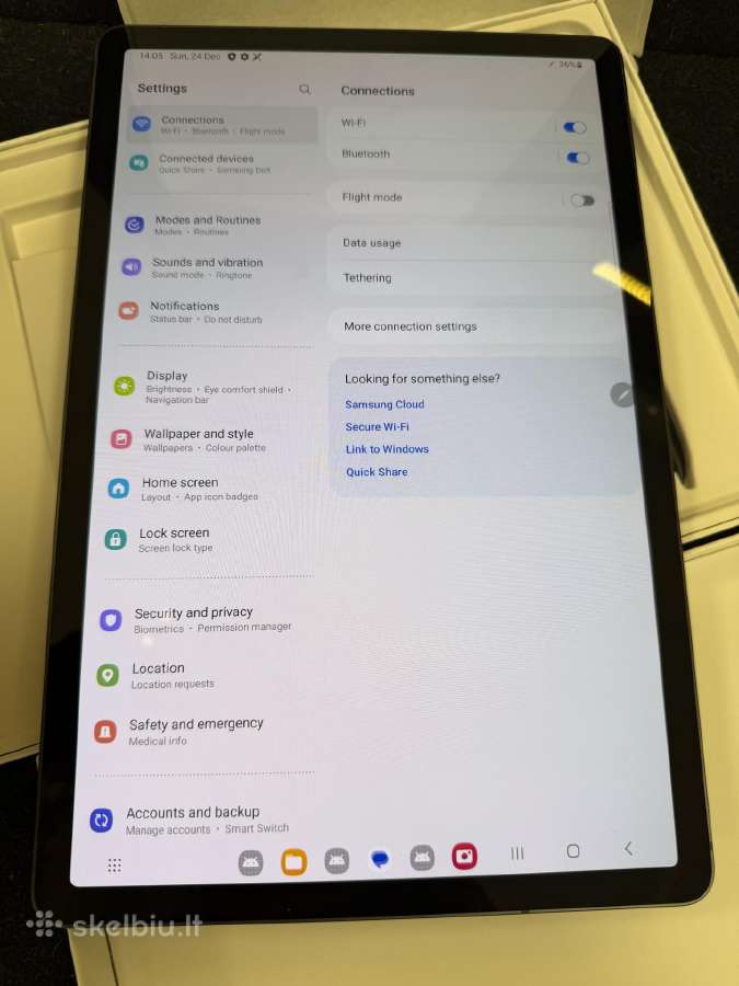 Samsung tab s9 128gb su pilnu komplektu