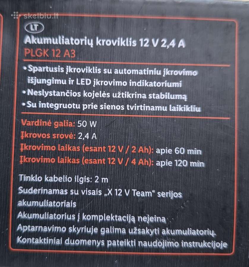 Akumuliatorių įkroviklis - nuotraukos Nr. 2