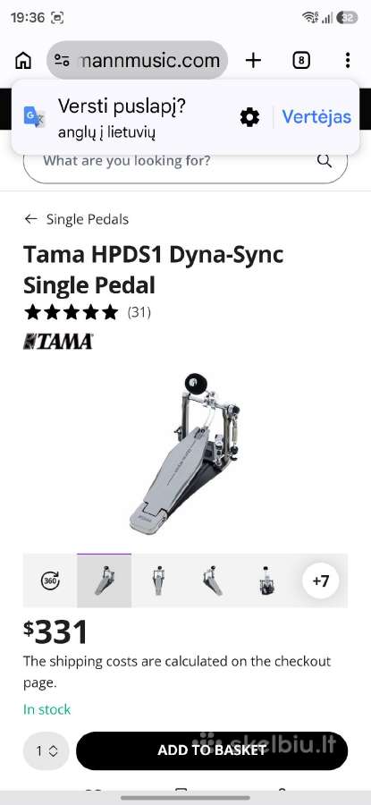 Tama Dyna Sync bačkos pedalas - nuotraukos Nr. 6