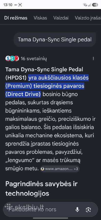 Tama Dyna Sync bačkos pedalas - nuotraukos Nr. 7
