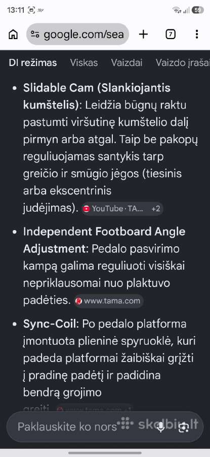 Tama Dyna Sync bačkos pedalas - nuotraukos Nr. 9