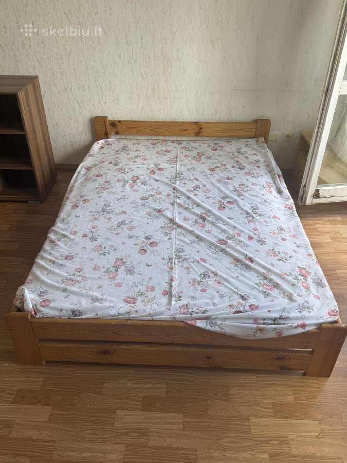 Lovos rėmas 140 x 200, medinis ąžuolo spalva